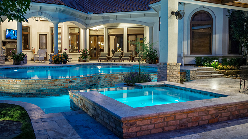 洗浴泡池水下灯光