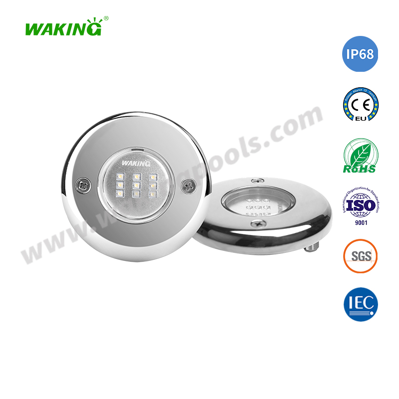 挂壁嵌入式水底灯316不锈钢水池游泳池灯