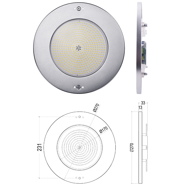 HJ-RC-SS270 泳池灯水下灯单色七彩变色嵌入式壁灯