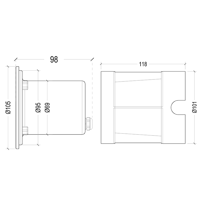 HJ-RC-SS105/SS105L 嵌入式泳池筒灯射灯水底地埋灯
