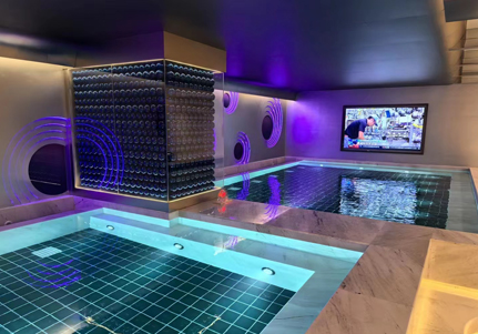 东北恒温泡池水下灯光设计效果案例