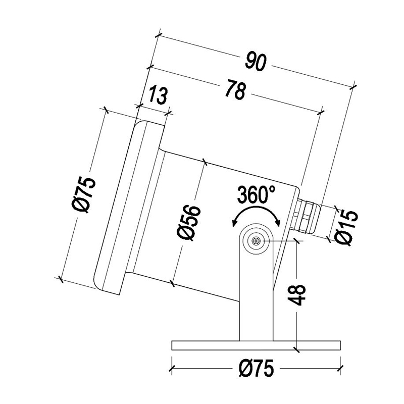 HJ-SL75 小功率水下射灯喷泉水景灯水底灯