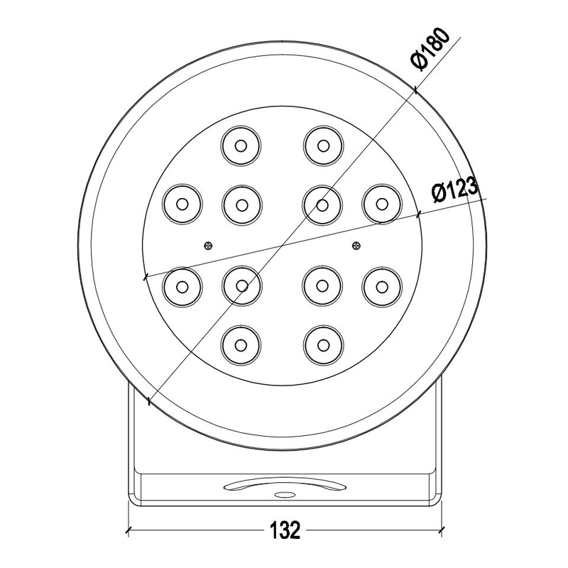 HJ-SL180 跨境LED水底喷泉射灯RGB景观水下投光灯