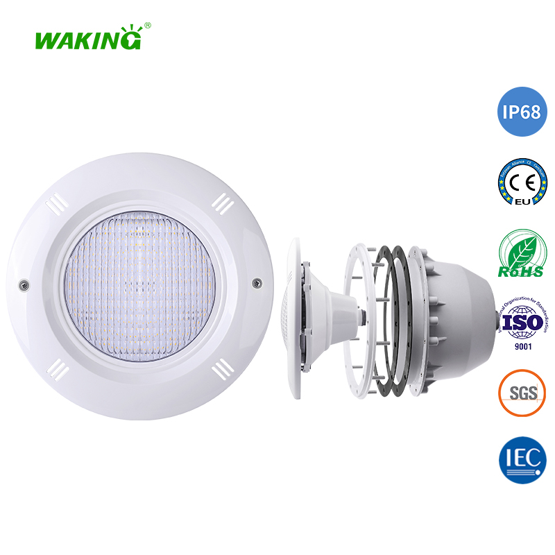 HJ-RC-PC280V 水底游泳池氛围灯预埋式胶膜池水下壁灯