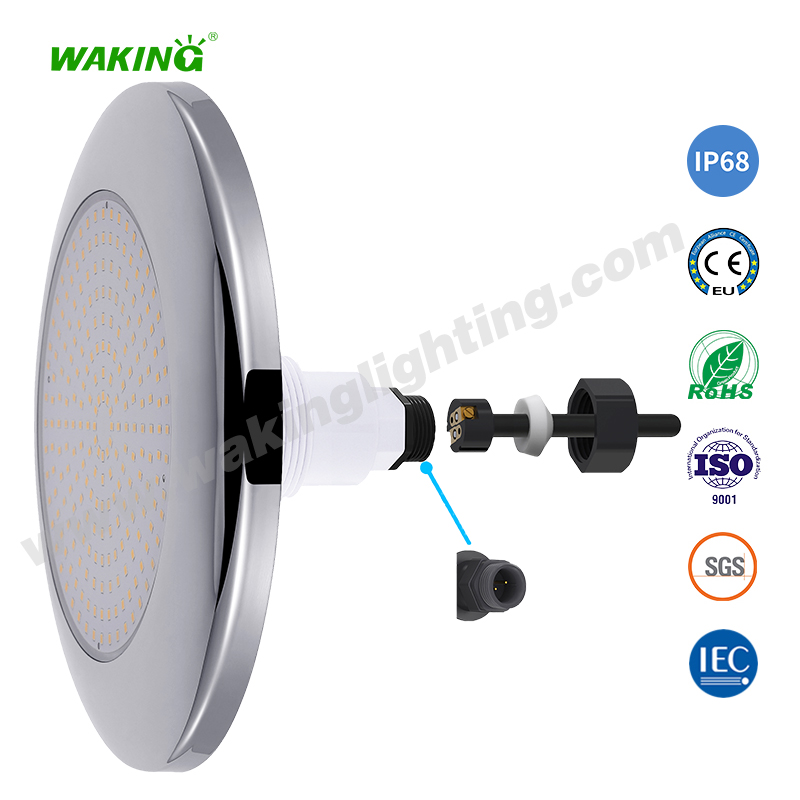 HJ-FC-PC220SS-CS 拔插水底灯嵌入式泳池射灯外控水下灯