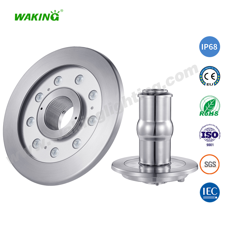 HJ-FL192-1.5 LED七彩RGB水下泳池喷泉灯射灯中空水景灯