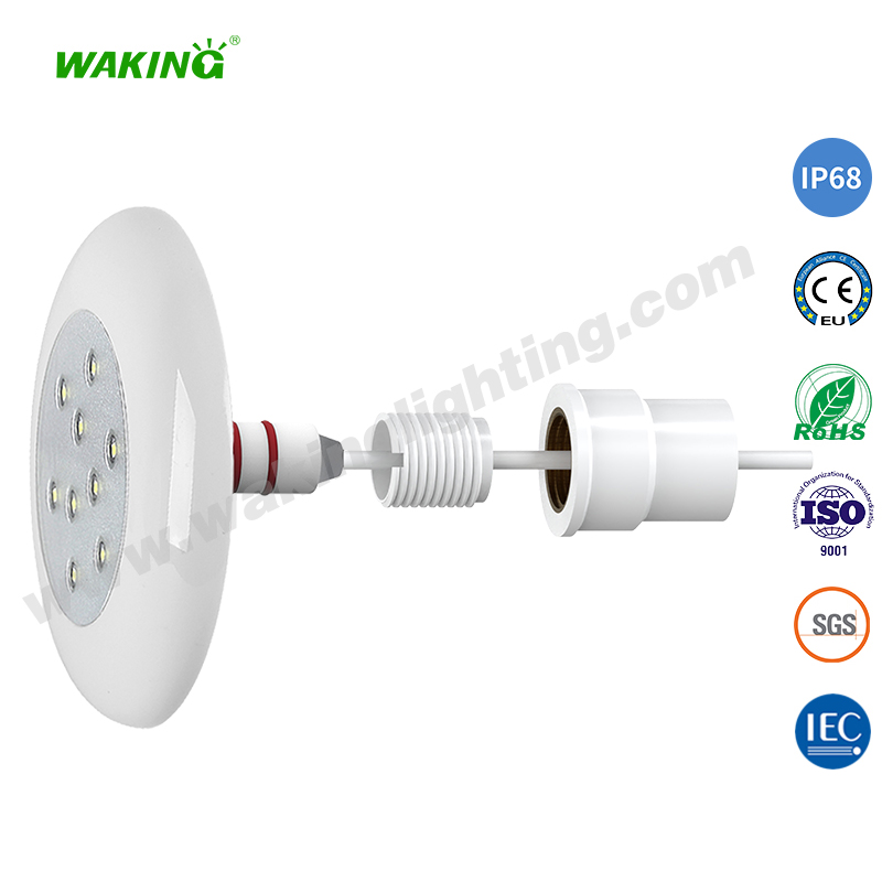 HJ-PE-PC125 套管式塑料薄款LED泳池灯水底灯