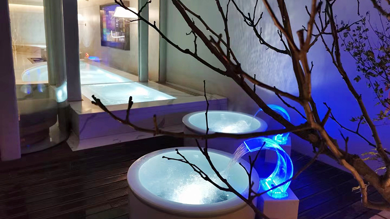 SPA水疗池水下灯光设计效果案例