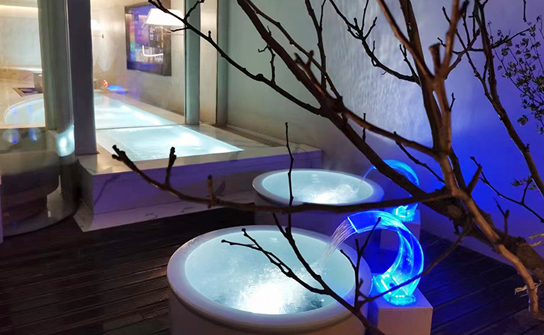 SPA水疗池水下灯光设计效果案例